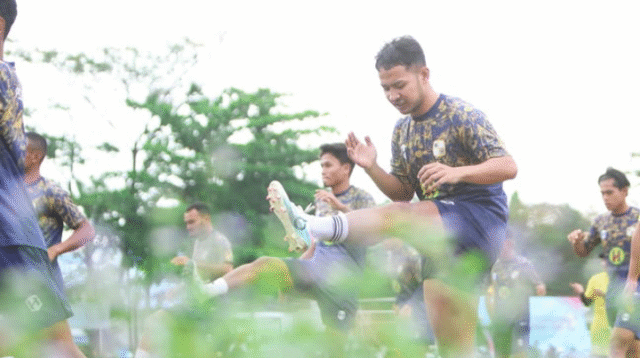 Latihan PS Barito Putera .(Foto Instagram @psbaritoputeraofficial).